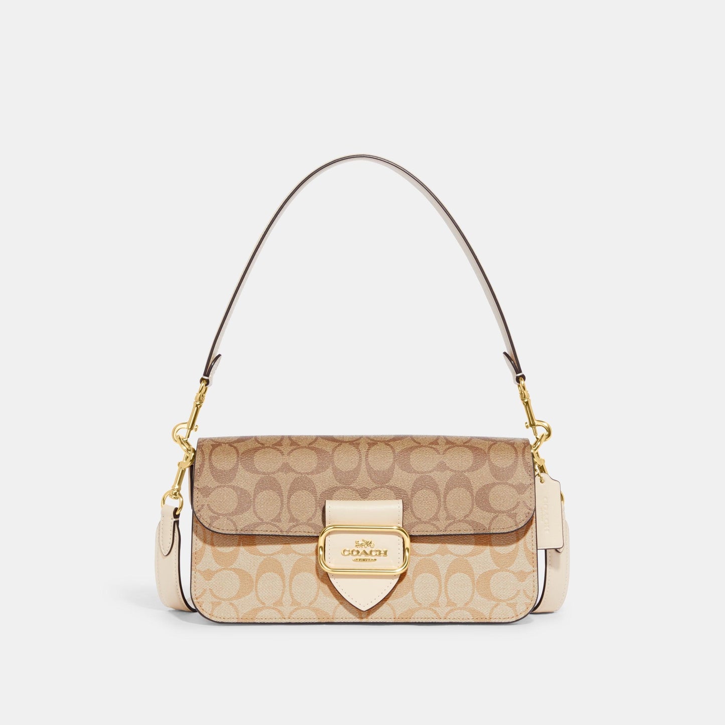 Morgan Shoulder Bag In Blocked Signature Canvas