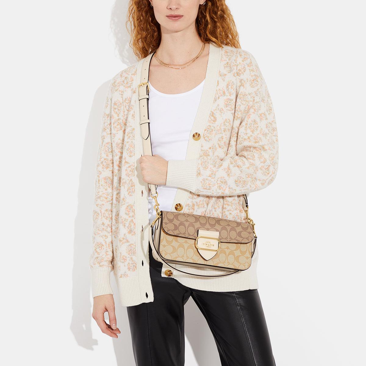 Morgan Shoulder Bag In Blocked Signature Canvas