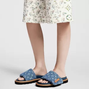 Louis Vuitton - Mule plate confort Pool Pillow Bleu