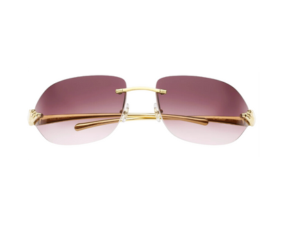 Cartier - Lunettes de Soleil Cartier Panthère Rectangle Verres Violet