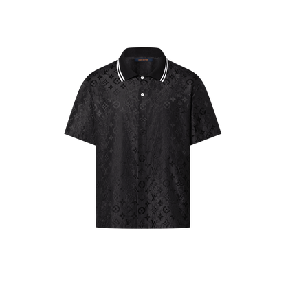 Louis Vuitton - Chemise manches courtes en jacquard Monogram Moiré Noir