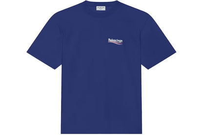 Balenciaga - T-SHIRT POLITICAL CAMPAIGN FIT LARGE BLEU