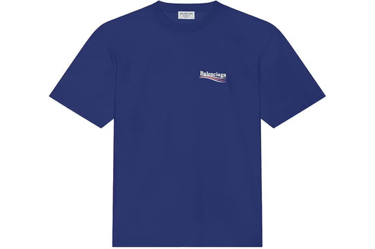 Balenciaga - T-SHIRT POLITICAL CAMPAIGN FIT LARGE BLEU