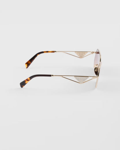 Prada - Lunettes De Soleil avec logo triangulaire Verres Caramel Dégradés