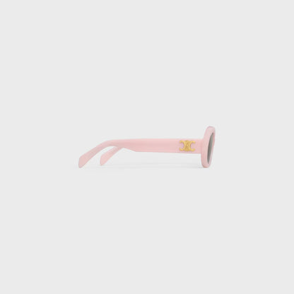 Celine - Lunettes De Soleil Triomphe 01 en Acétate Milky Pastel Rose