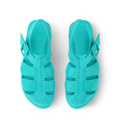 Louis Vuitton - Sandale LV Venice Bleu Turquoise