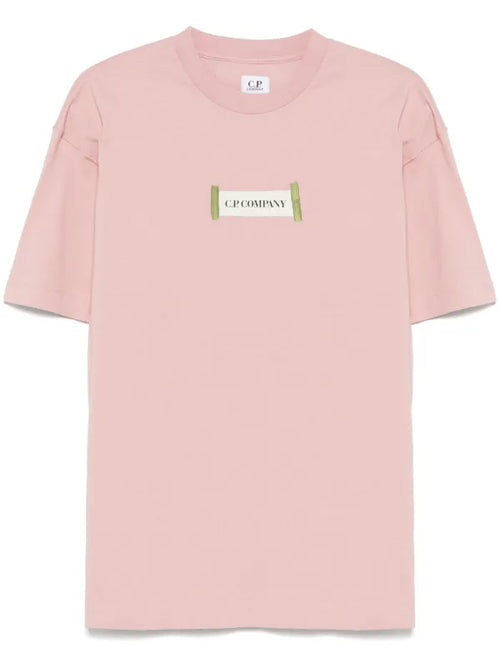C.P Company - T-shirt à logo imprimé Rose
