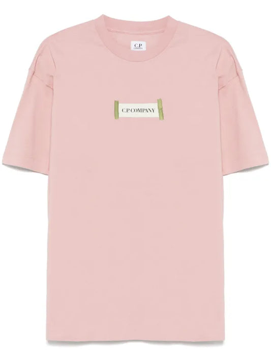 C.P Company - T-shirt à logo imprimé Rose