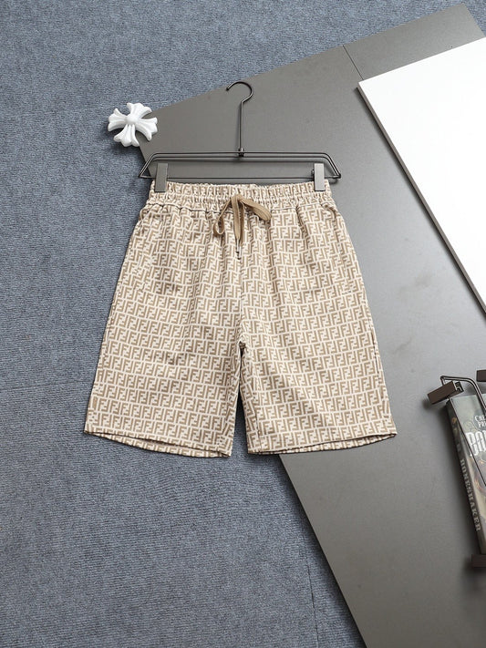 Fendi - Shorts avec motif monogramme FF - Beige Clair