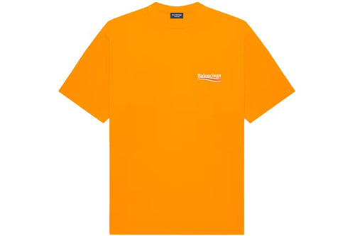 Balenciaga - T-SHIRT POLITICAL CAMPAIGN FIT LARGE ORANGE