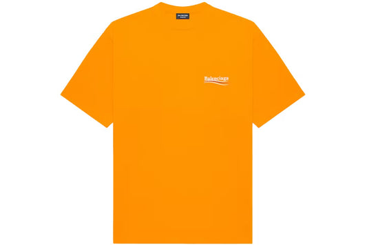 Balenciaga - T-SHIRT POLITICAL CAMPAIGN FIT LARGE ORANGE