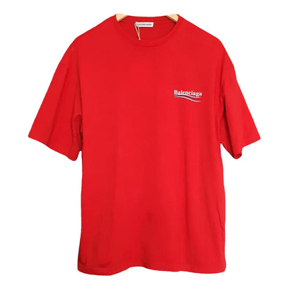Balenciaga - T-SHIRT POLITICAL CAMPAIGN FIT LARGE ROUGE