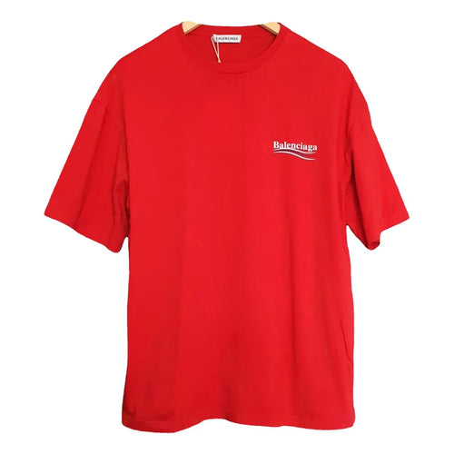 Balenciaga - T-SHIRT POLITICAL CAMPAIGN FIT LARGE ROUGE