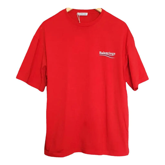 Balenciaga - T-SHIRT POLITICAL CAMPAIGN FIT LARGE ROUGE