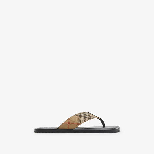 Burberry - Sandales Pavillon Check Sable