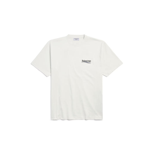 Balenciaga - T-SHIRT POLITICAL CAMPAIGN FIT LARGE BLANC
