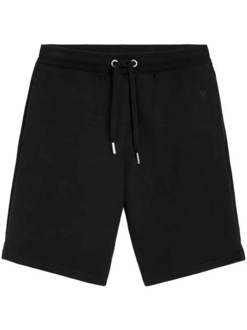 Ami - Short de sport à logo brodé Noir
