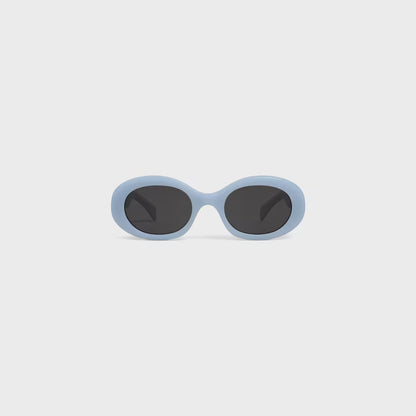 Celine - Lunettes De Soleil Triomphe 01 en Acétate Milky Azure
