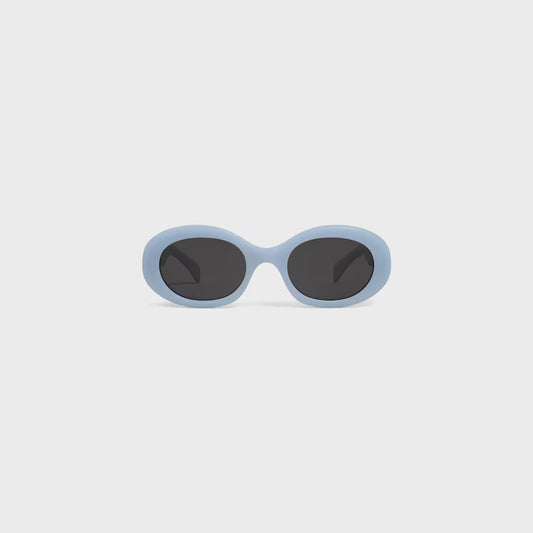 Celine - Lunettes De Soleil Triomphe 01 en Acétate Milky Azure