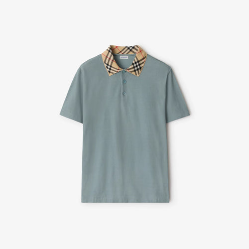Burberry - Polo à col Check en coton Gale