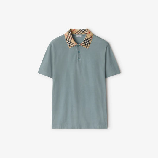 Burberry - Polo à col Check en coton Gale