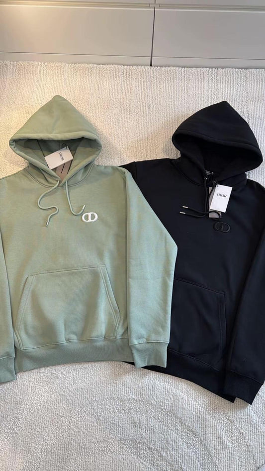 Dior - Sweat à capuche brodée CD Vert/Noir