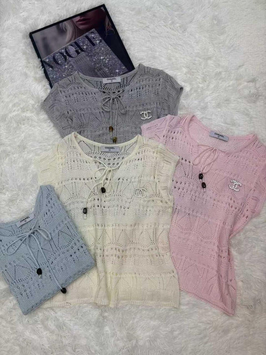 Chanel - T-shirt Gris/Rose/Jaune/Bleu