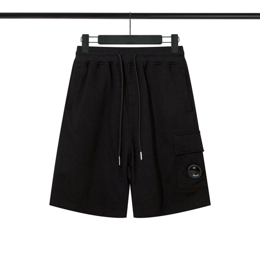 C.P Company - Shorts en coton avec poche latérale - Noir