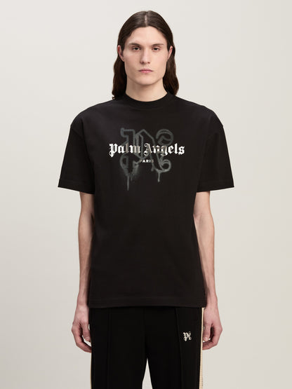 Palm Angels - T-shirt Monogram Spray City Paris Noir