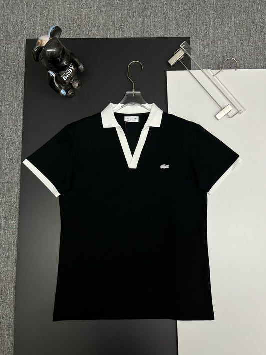 Lacoste - Polo Lacoste Chic Col en V Noir