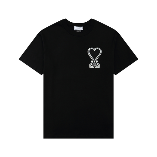 T-shirt Ami Paris Noir Coeur Noir