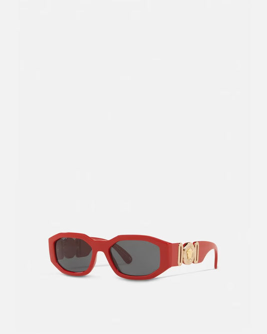 Versace - Lunettes De Soleil Médusa Biggie Rouge