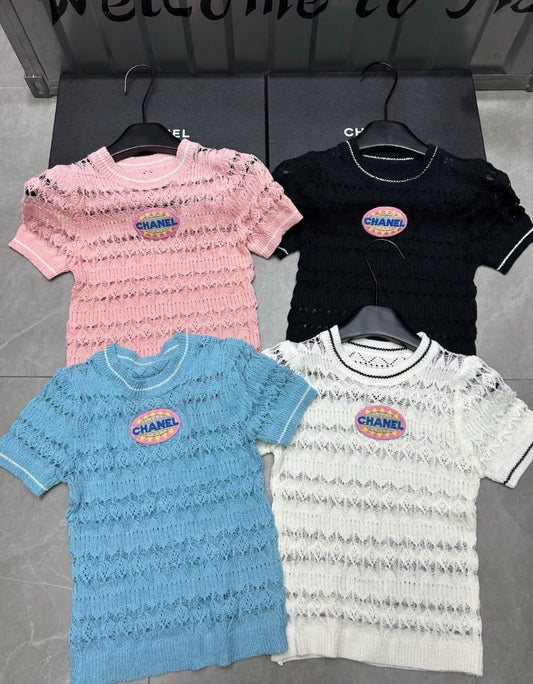 Chanel - T-Shirt Rose/Noir/Bleu/Blanc