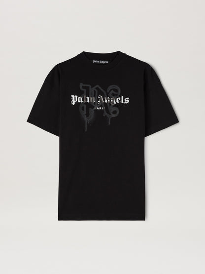 Palm Angels - T-shirt Monogram Spray City Paris Noir