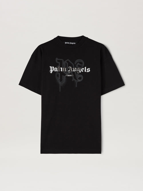 Palm Angels - T-shirt Monogram Spray City Paris Noir