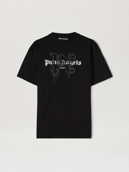 Palm Angels - T-shirt Monogram Spray City Paris Noir