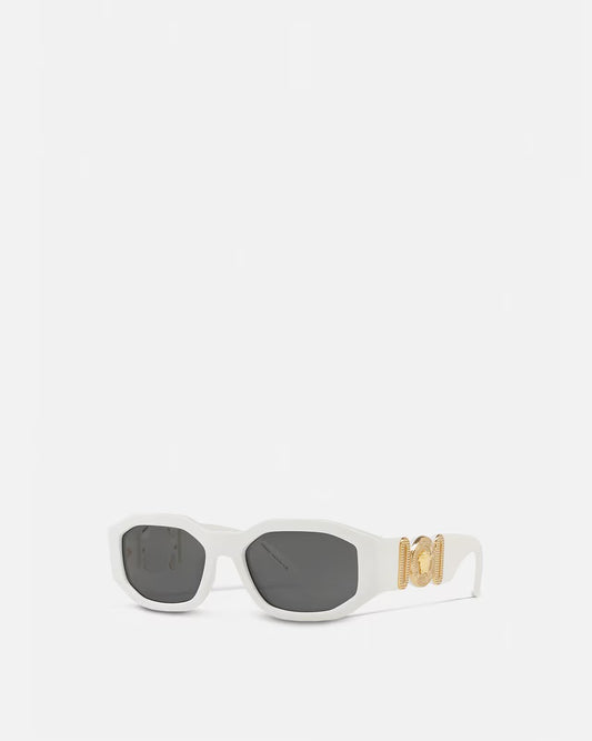 Versace - Lunettes De Soleil Médusa Biggie Blanc