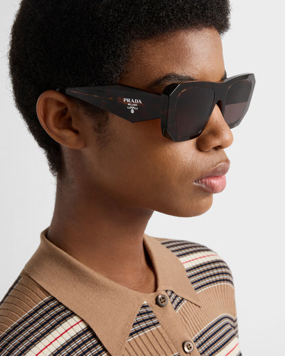 Prada - Lunettes De Soleil Prada Symbole Verres Café