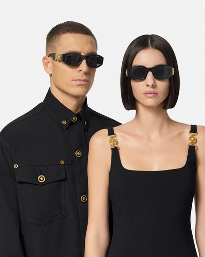 Versace - Lunettes De Soleil Médusa Biggie Noir / Or