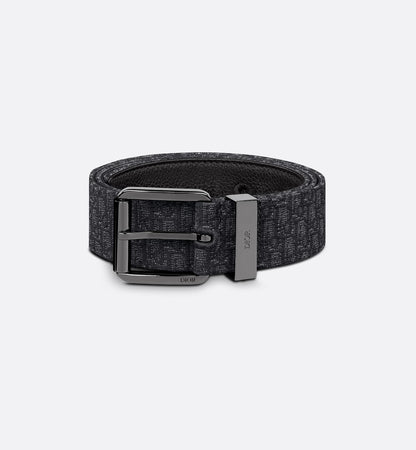 Dior - Toile jacquard micro Dior Oblique Noir 35 mm