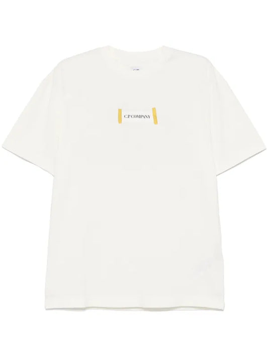 C.P Company - T-shirt à logo imprimé Blanc