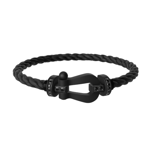 Fred - Bracelet Force 10 Titane Noir / Diamants Noir