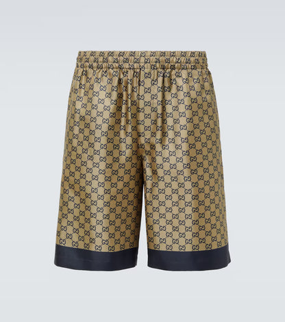 GUCCI - ENSEMBLE GG SHORT + CHEMISE imprimé en soie