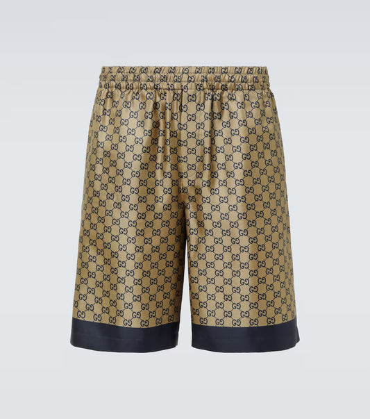 GUCCI - Short GG imprimée en soie