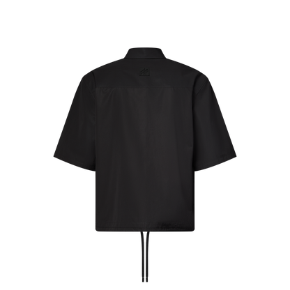Louis Vuitton - Chemise à manches courtes brodée de fleurs monogrammes Noir