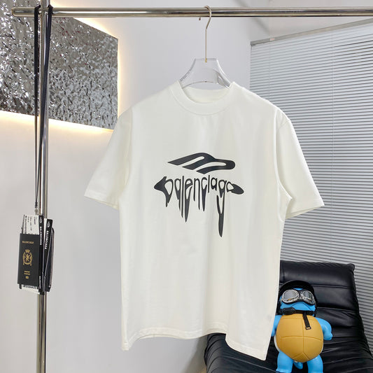 Balenciaga - T-shirt en coton Art Graphique Blanc