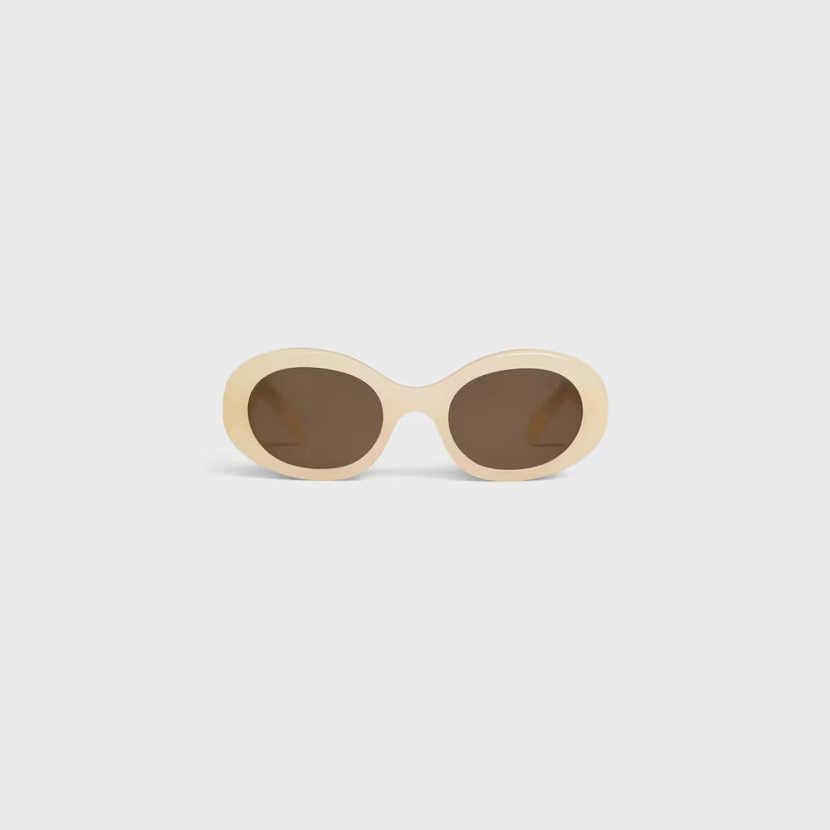 Celine - Lunettes De Soleil Triomphe 01 en Acétate Milky Light Orange