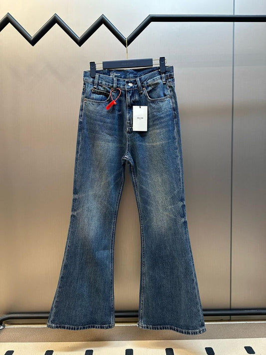 Celine - Jeans patte Deph Bleu