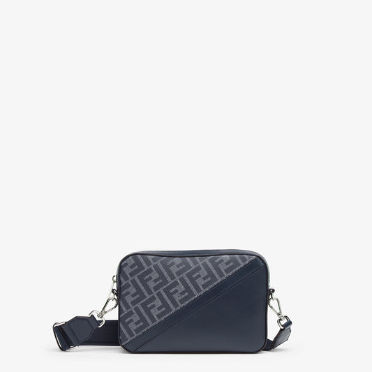 Fendi - Étui pour appareil photo Fendi Diagonal Bleu