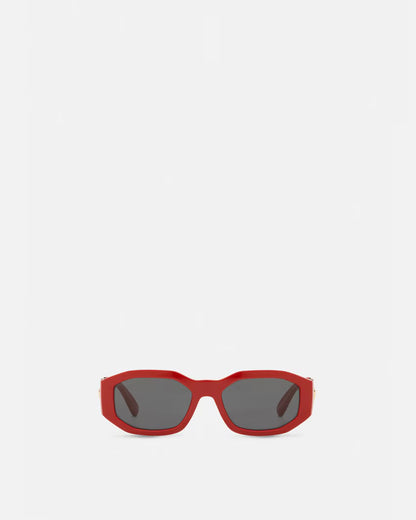 Versace - Lunettes De Soleil Médusa Biggie Rouge